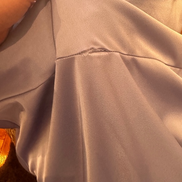 Aidan mattox baby blue silk Long one shoulder mermaid gown size 8 - Picture 7 of 13